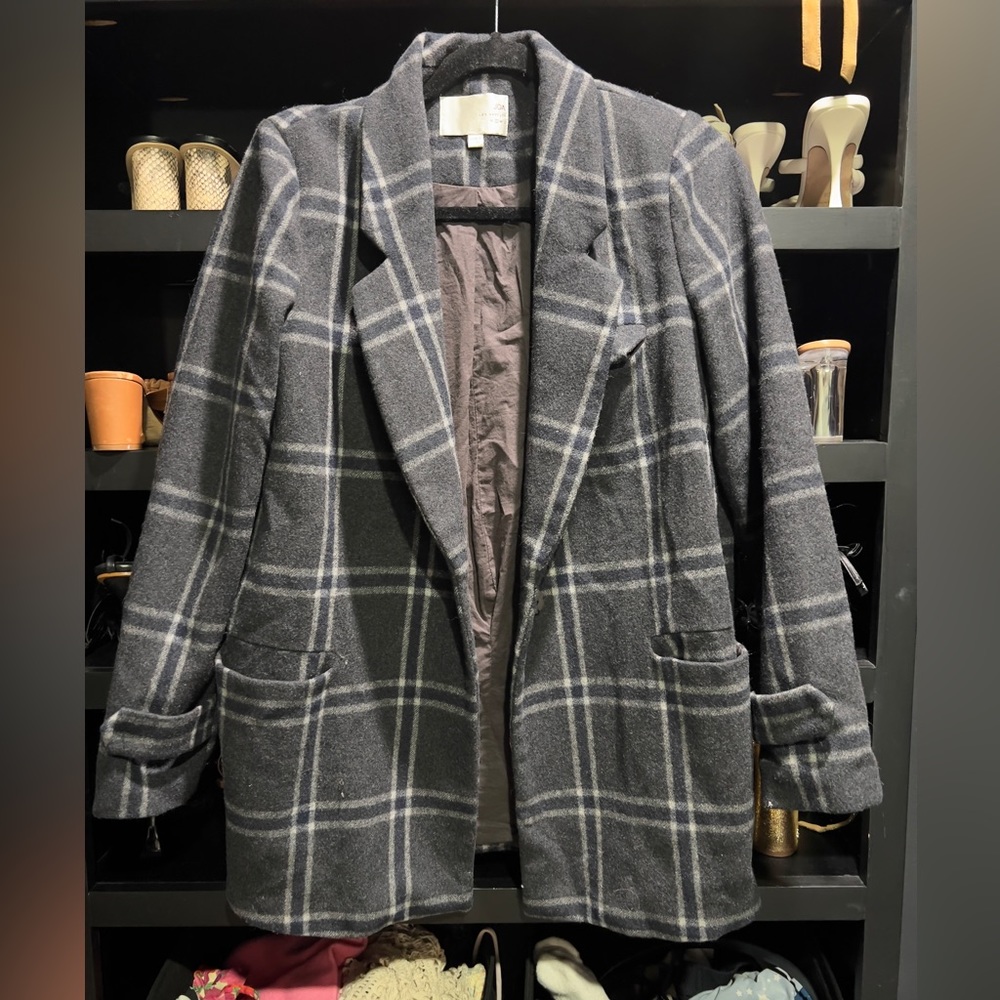 JOA Los Angeles plaid coat (small) $25